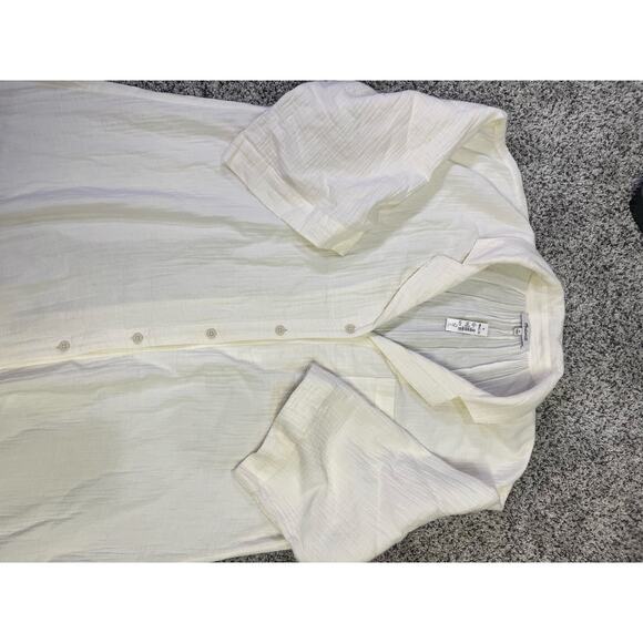 Madewell Lightestspun Cover Up Maxi Shirtdress NWT M Cream Featherweight Relax - Picture 5 of 11